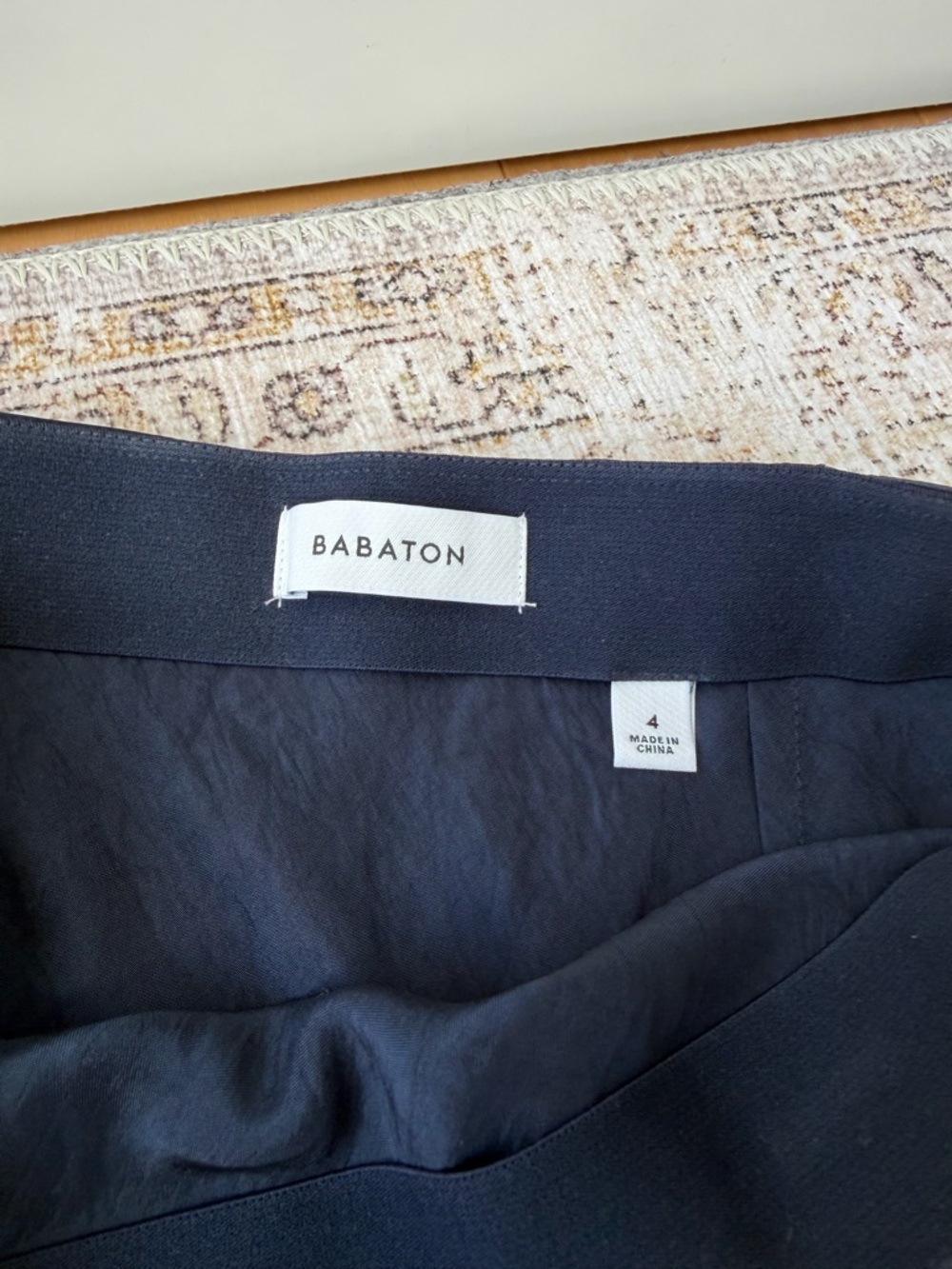 NWT Babaton Midnight Navy Satin Maxi Skirt - Picture 3 of 3
